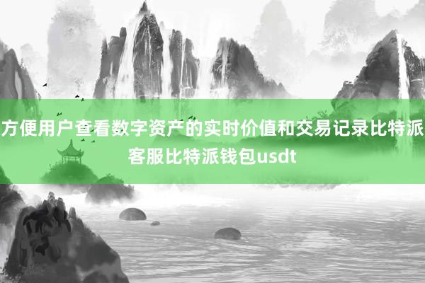 方便用户查看数字资产的实时价值和交易记录比特派客服比特派钱包usdt