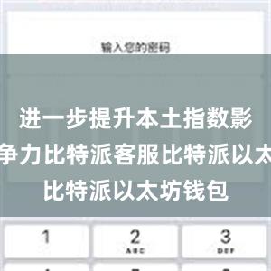 进一步提升本土指数影响力竞争力比特派客服比特派以太坊钱包