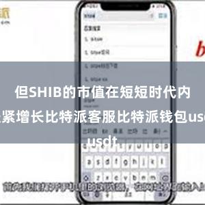 但SHIB的市值在短短时代内赶紧增长比特派客服比特派钱包usdt