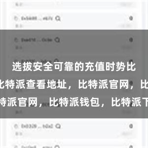 选拔安全可靠的充值时势比特派客服比特派查看地址，比特派官网，比特派钱包，比特派下载