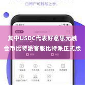 其中USDC代表好意思元融会币比特派客服比特派正式版