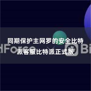 同期保护主网罗的安全比特派客服比特派正式版